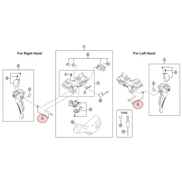 Axe Et Circlip Pour Manette De Dérailleur Et Frein Shimano Ultegra ST-6800 2 Axe Et Circlip Pour Manette De Dérailleur Et Frein Shimano Ultegra ST-6800 – Image 2