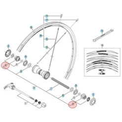 Conte-Ecrou De Cône De Moyeu De Roue Avant Shimano RS10/RS20