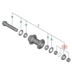 Ecrou Droit D'Axe De Moyeu Shimano Ultegra HB-RS770